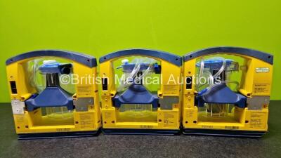 3 x Laerdal LSU Suction Units Including 3 x NiMH Batteries and 3 x Suction Cups and Lids (All Power Up, All Damaged Casings and 1 x Faulty Dial - See Photos) - 11