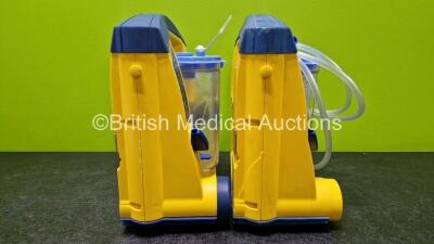 2 x Laerdal LSU Suction Units Including 2 x Suction Cups and Lids (Both Power Up, Both Missing Batteries and Both Damaged Casings - See Photos) - 5