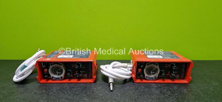 2 x Smiths Pneupac paraPAC 200D Ventilators with Hoses *MR Compatible*