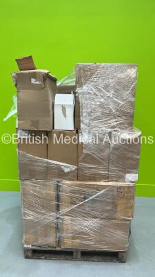 Pallet of Mixed Consumables Including Stainless Steel Bowls, Sample Pots and 1mm Pippets (Majority Out of Date)