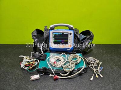 Zoll X Series Monitor/Defibrillator Application Version 02.34.05.00 (Powers Up and Passes Self Test) in Case Including ECG, SPO2, NIBP, CO2 and Printer Options with 2 x Sure Power II Li-Ion Batteries ,1 x Ref 8300-0803-12 4 Lead ECG Lead, 1 x Ref 8300-080