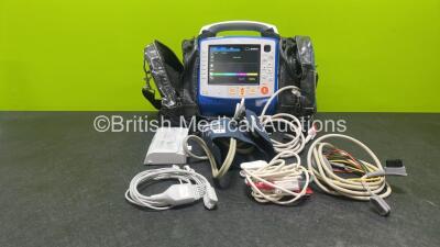 Zoll X Series Monitor/Defibrillator Application Version 02.34.05.00 (Powers Up and Passes Self Test) Including ECG, SPO2, NIBP, CO2 and Printer Options with 4 and 6 Lead ECG Lead, SPO2 Finger Sensor, NIBP Cuff and Hose, 2 x Sure Power II Li-Ion Batteries