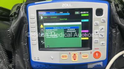 Zoll X Series Monitor/Defibrillator Application Version 02.34.05.00 (Powers Up and Passes Self Test) Including ECG, SPO2, NIBP, CO2 and Printer Options with 4 and 6 Lead ECG Lead, SPO2 Finger Sensor, NIBP Cuff and Hose, 2 x Sure Power II Li-Ion Batteries - 3