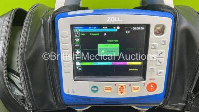 Zoll X Series Monitor/Defibrillator Application Version 02.34.05.00 (Powers Up and Passes Self Test) Including Pacer, ECG, SPO2, NIBP, CO2 and Printer Options with 2 x Sure Power II Li-Ion Batteries and 1 x Paddle Lead *SN AR16C018541* - 2