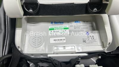 Zoll X Series Monitor/Defibrillator Application Version 02.34.05.00 (Powers Up and Passes Self Test) Including Pacer, ECG, SPO2, NIBP, CO2 and Printer Options with 2 x Sure Power II Li-Ion Batteries, 1 x 6 Lead ECG Lead Adapter and 1 x Paddle Lead *SN AR1 - 8