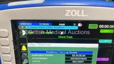 Zoll X Series Monitor/Defibrillator Application Version 02.34.05.00 (Powers Up and Passes Self Test, Scratched Screen, Printer Missing Casing - See Photo) Including Pacer, ECG, SPO2, NIBP, CO2 and Printer Options with 2 x Sure Power II Li-Ion Batteries an - 6