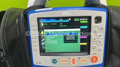 Zoll X Series Monitor/Defibrillator Application Version 02.34.05.00 (Powers Up and Passes Self Test, Printer Missing Metal Plate) Including Pacer ECG, SPO2, NIBP, CO2 and Printer Options with 2 x Sure Power II Li-Ion Batteries, 1 x 6 Lead ECG Lead Adapter - 3