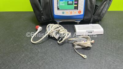 Zoll X Series Monitor/Defibrillator Application Version 02.34.05.00 (Powers Up and Passes Self Test, Printer Missing Metal Plate) Including Pacer ECG, SPO2, NIBP, CO2 and Printer Options with 2 x Sure Power II Li-Ion Batteries, 1 x 6 Lead ECG Lead Adapter - 4