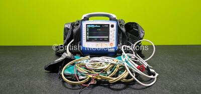 Zoll X Series Monitor/Defibrillator Application Version 02.34.05.00 (Powers Up and Passes Self Test) Including ECG, SPO2, NIBP, CO2 and Printer Options with 2 x Sure Power II Li-Ion Batteries, 1 x 4 Lead ECG Lead and 1 x Paddle Lead *SN AR16B017623*