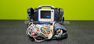 Zoll X Series Monitor/Defibrillator Application Version 02.34.05.00 (Powers Up and Passes Self Test) Including ECG, SPO2, NIBP, CO2 and Printer Options with 2 x Sure Power II Li-Ion Batteries and 1 x Paddle Lead, 1 x BP Cuff, 1 x 4 Lead ECG Lead and 1 x S