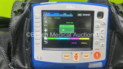 Zoll X Series Monitor/Defibrillator Application Version 02.34.05.00 (Powers Up and Passes Self Test) Including ECG, SPO2, NIBP, CO2 and Printer Options with 4 and 6 Lead ECG Lead, SPO2 Finger Sensor, NIBP Cuff and Hose, 2 x Sure Power II Li-Ion Batteries - 2