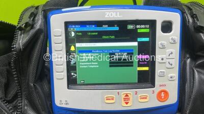 Zoll X Series Monitor/Defibrillator Application Version 02.36.21.00 (Powers Up and Passes Self Test) Including ECG, SPO2, NIBP, CO2 and Printer Options with 4 and 6 Lead ECG Lead, SPO2 Finger Sensor, NIBP Cuff and Hose, 2 x Sure Power II Li-Ion Batteries - 3