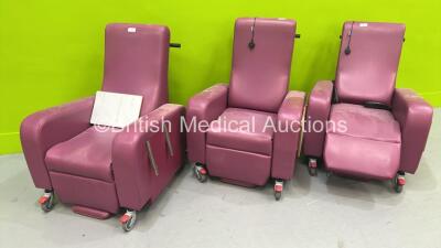 3 x Bever Electric Patient Chairs with Controllers (2 x Power Up)