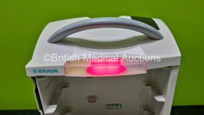 Job Lot Including 1 x B.Braun SpaceStation Ref 8713140 (Missing / Damaged Case - See Photos) with 6 x B.Braun SpaceCover Comfort Ref 8713145 Units (1 x Cracked Case - See Photos) , 1 x Pole Clamp and 1 x Power Supply *SN 090326 / 063315 / 066379 / 066021 - 6