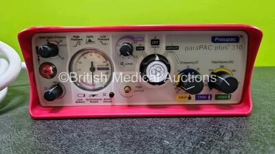 Smiths Medical ParaPAC Plus 310 Transport Ventilator MR Conditional *Mfd 2016* (Cracked Case - See Photos) with 1 x Hose and 1 x Lithium Battery *SN 1605147* - 3