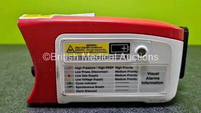 Smiths Medical ParaPAC Plus 310 Transport Ventilator MR Conditional *Mfd 2019* (Cracked Case - See Photos) with 1 x Hose and 1 x Lithium Battery *SN 1910041* - 4