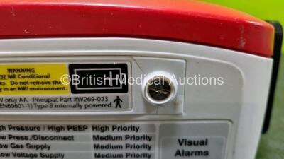 Smiths Medical ParaPAC Plus 310 Transport Ventilator MR Conditional *Mfd 2019* (Cracked Case - See Photos) with 1 x Hose and 1 x Lithium Battery *SN 1910041* - 5