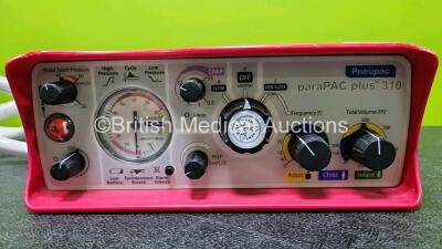 Smiths Medical ParaPAC Plus 310 Transport Ventilator MR Conditional (Cracked Case - See Photos) with 1 x Hose and 1 x Lithium Battery *SN 1506179* - 3