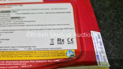 Smiths Medical ParaPAC Plus 310 Transport Ventilator MR Conditional (Cracked Case - See Photos) with 1 x Hose and 1 x Lithium Battery *SN 1506179* - 9