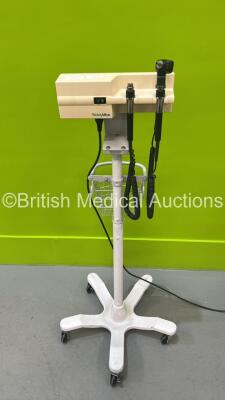 Welch Allyn Otoscope / Ophthalmoscope Set on Stand with 2 x Handpieces and 1 x Head (Powers Up) *S/N NA*