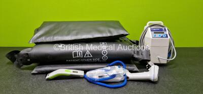 Mixed Lot Including 1 x Inditherm Medical Alpha Model MECU1 Patient Warming Mattress Pump with 1 x Inditherm Mattress, 2 x Covidien Genius 2 Tethered Tympanic Thermometers, 1 x Trimedika Tri-Temp Thermometer and 1 x Zebra Scanner *06/1295 / 20091010560419