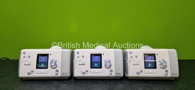 3 x ResMed Airsense 10 Autoset For Her CPAP Units with 3 x Power Supplies, 3 x Humidifier Chambers and 3 x Breathing Tubes (All Power Up) *SN 22161677183 / 22161430133 / 22181499848*