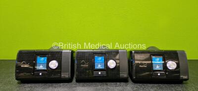 Job Lot Including 1 x ResMed AirSense 10 Autoset CPAP Unit *Mfd 2023* with 1 x Humidifier Chamber (Powers Up), 2 x ResMed AirSense 10 Elite CPAP Units *Mfd 2020 & 2021* with 2 x Humidifier Chambers (Both Power Up) and 1 x Power Supply *SN 23231856918 / 23