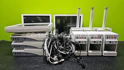 Job Lot Including 3 x GE CDA19T Monitors with 3 x Power Supplies, 3 x GE Solar 8000I Single Video Units and 3 x GE Tram-Rac 4A Ports with 3 x Tram 451N Modules *SN SBL07048172GA / SBL07048175GA / SBL07038170GA* *Cage*