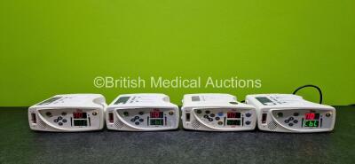 4 x MasimoSET Rad-8 Signal Extraction Pulse Oximeters (All Power Up and 1 x Damaged Case - See Photos)