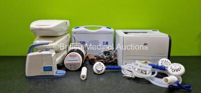 Mixed Lot Including 3 x Philips Respironics Porta-neb Nebulisers, 1 x Keeler Ophthalmoscope (Damaged Case - See Photo), 1 x Medela Clario Suction Pump (Powers Up), 1 x Biegler BW 585 Blood Warmer, 1 x AND Medical Ambulatory Blood Pressure Monitor, 1 x HP 