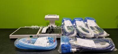 Mixed Lot Including 2 x Seca Weighing Scales, 1 x TriMedika Tri-Temp Thermometer, 1 x LSU Laerdal Suction Unit DC Power Supply Cable, 1 x Hamilton Medical Breathing Circuit Set Ref 260128/04 *Expired* and 7 x Hamilton Medical Hamilton -BC8022 Breathing Ci