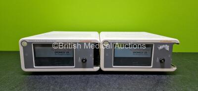 2 x Smith & Nephew Dyonics 25 Fluid Management System Ver 1.41.08 Ref 7211010 (Both Power Up with Both Missing Cassettes - See Photos)