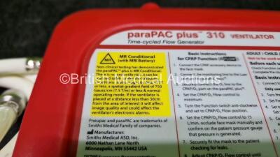 Smiths Medical ParaPAC Plus 310 Transport Ventilator MR Conditional *Mfd - 2021* with 1 x Hose 1 x Li-Ion Battery *SN 2109210* - 4