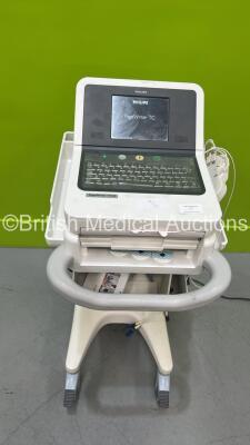 Philips PageWriter TC30 ECG Machine on Stand with 10 Lead ECG Leads (Powers Up)