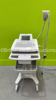 GE MAC3500 ECG Machine with 10-Lead ECG Lead on Stand (Powers Up) *S/N AKK14465544PA*