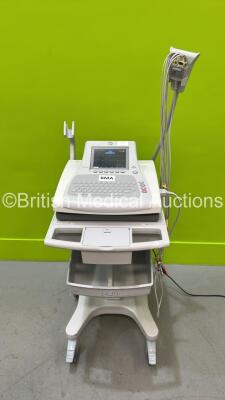 GE MAC3500 ECG Machine with 10-Lead ECG Lead on Stand (Powers Up) *S/N AKK15416322PA*