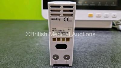 Mindray ePM 12M Monitor *Mfd 2020* Including ECG, SpO2, NIBP, IBP1, IBP2, C.O, T1 and T2 Options , 1 x Mindray CO2 Gas Module PN 115-027545-00 and 3 x Cables / Leads - 6