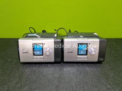 2 x ResMed Lumis 150 VPAP ST-A Units (Both Power Up) with 2 x Power Supplies *SN 22201332620 / 22171863059*