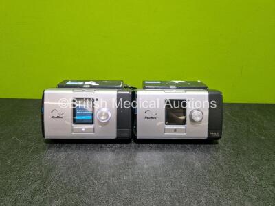 2 x ResMed Lumis 150 VPAP ST-A Units (Both Power Up) with 1 x Power Supply *SN 22221142430 / 22201184297*