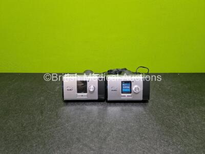 2 x ResMed Lumis 150 VPAP ST Units (Both Power Up) with 1 x Power Supply *SN 22181871914 / 22201411975*