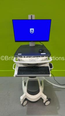 Spire Healthcare / Agile Powervar Mobile Workstation with Philips Monitor (Powers Up)