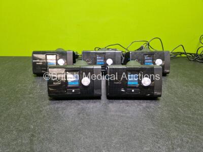 Job Lot Including 1 x ResMed Airsense 10 Elite CPAP x 4 x ResMed Airsense 10 Autoset CPAPS (All Power Up with Stock Power Supply Stock Power Not Included, All Missing Humidifier Chamber) *SN 23201177811 / 23183494642 / 23172907852 / 23183063631 / 23182125