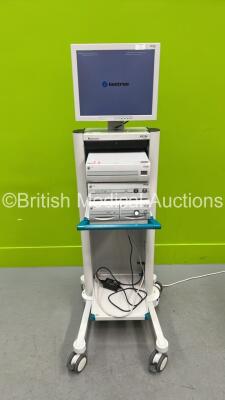 Xion Medical Stack Trolley with Xion Matrix DS Unit (HDD REMOVED) Xion Matrix E Camera Control Unit and Xion Xenon R 180 Light Source (All Power Up)