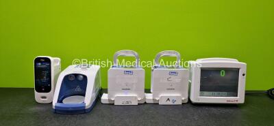 Mixed Lot Including 1 x Fisher and Paykel Airvo 2 Humidifiers Unit, 2 x Medela Thopaz Thoraxdrainage Systems with 2 x Docking Stations (1 x Damaged - See Photos) and 1 x Power Supply, 1 x MasimoSET Rad-97 Oximeter *Mfd 2019* and 1 x Huntleigh LifePulse 11