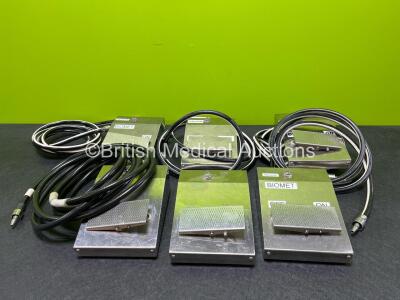 6 x Biomet 4232 Vacuum Pump Control Footswitches