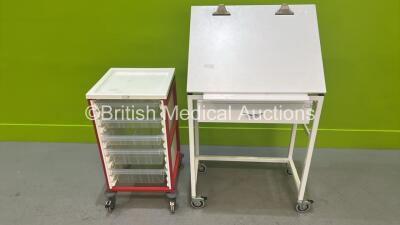 1 x Bristol Maid Mobile Cabinet and 1 x Bristol Maid Mobile Display Board