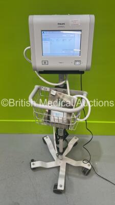 Philips Respironics Trilogy Evo Ventilator Software Version 1.06.05.00 - Operating Hours Total Blower Hours 0 Total Patient Hours 0 with Hose on Stand (Powers Up) *S/N H277775336A02*