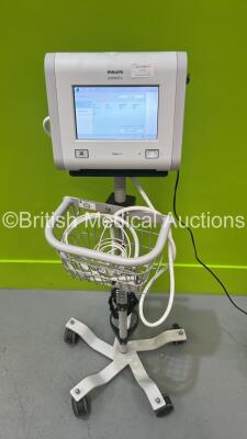 Philips Respironics Trilogy Evo Ventilator Software Version 1.06.05.00 - Operating Hours Total Blower Hours 473.7 Total Patient Hours 0 with Hose on Stand (Powers Up) *S/N H27777232F78E*