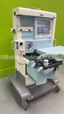 Drager Primus Anaesthesia Machine Software Version 4.53.00 - Total Operating Hours Mixer 57072 - Ventilator 18868 with Bellows and Hoses (Powers Up) *S/N ASHB-0172* - 2