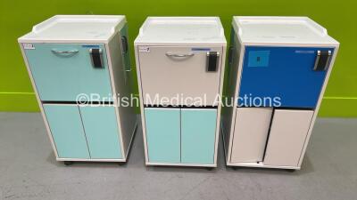 3 x Bristol Maid Bedside Cabinets